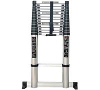 Échelle télescopique extensible de 6,2 m avec poteau de stabilisation - Échelle pliable multi-positions pour grenier - Design durable et robuste pour un accès facile et sûr