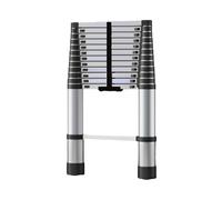 Échelle télescopique Extensible en Aluminium, escabeau Compact et Portable, for la réparation des Plantes d'intérieur, Le Nettoyage des fenêtres et l'utilisation intérieure(3.8 Meters)