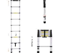 Echelle télescopique, hauteur déployée 2,60 m, charge maximale 170 kg, petite échelle