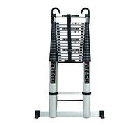 Échelle télescopique légère extra haute extensible 7 m 5 m échelle professionnelle pliable pour grenier et bureau à domicile avec barre stabilisatrice, crochets et portable