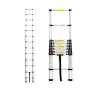 Échelle télescopique multifonction de 3,8 m - En aluminium - Antidérapante - Extensible - Robuste - Charge maximale : 150 kg
