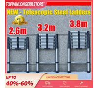 Échelle télescopique multifonction extra épaisse, pliable et extensible, échelle domestique pour le nettoyage, le remplacement des ampoules 3.2M Telescopic Ladder