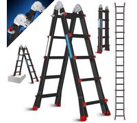 Échelle télescopique multifonction - MASKO - 5,10 m - Charge max 150 kg - Aluminium - Pliable - 4x5 barreaux