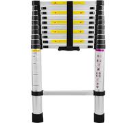 Echelle télescopique Pliable 3,2M Echelle multifonctionnelle Aluminium Echelle simple Echelle multi-usage Echelle extensible 11 marches Escabeau en acier de haute qualité 150KG CEEDIR