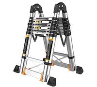 Échelle télescopique pliable 3,4 m 8,2 m Design antidérapant Capacité de charge 300 kg Hauteur réglable Idéal pour la maison et le jardin et une utilisation professionnelle