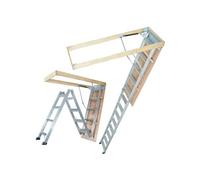 VEVOR Échelle télescopique pour grenier en aluminium – 158,8 kg – 570×1600 – Hauteur 9,5'-12'