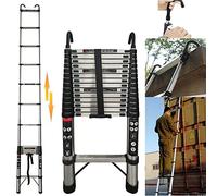 Échelle télescopique pliable multifonction - 5 m/16,4 pi, extensible, portable, antidérapante, charge max. 150 kg, EN131