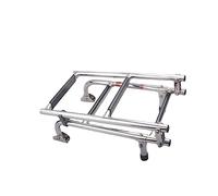 Échelle télescopique pliable, pédale d'échelle d'embarquement de navire de plate-forme de lancement marin de yacht de hors-bord d'acier inoxydable, matériel marin(Four ladders)