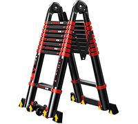 Échelle télescopique pliable portable en aluminium de 7,4 m, haute résistance, légère, robuste, idéale pour la maison, le jardin et une utilisation professionnelle