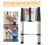 Échelle télescopique pliante multifonctionnelle en acier inoxydable de 3,2 mètres, échelle télescopique droite domestique