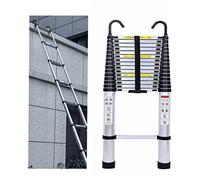 Échelle télescopique portable en aluminium léger avec 2 crochets amovibles Charge maximale 150 kg Idéal pour un usage domestique et professionnel 6 m 5 m 4 m 2 m 1 m