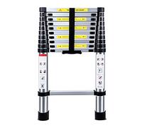 Échelle télescopique portable multifonction avec cadre en aluminium, capacité de 150 kg, rangement et transport faciles, taille 2,2 + 2, idéale pour un usage domestique et professionnel