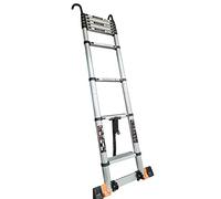 Échelle télescopique pour grenier, camping-car, tente de toit, camping-car, 6 m, 5 m, 4 m, 2 m, échelle extensible en aluminium avec crochet amovible et barre stabilisatrice, idéale pour chaque