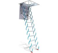 Échelle télescopique pour grenier - Design pliable peu encombrant pour un accès sûr et facile au grenier