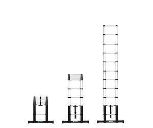 Échelle télescopique PRO - 3,20 m - nouveau modèle 2023 | Fermeture en douceur et barre de stabilisation
