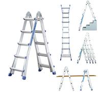 Échelle télescopique professionnelle en aluminium, avec 5/8/16 marches, escabeau transformable pour peinture, échelle multifonction