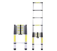 Échelle télescopique robuste 8 m, 7 m, 6,2 m, 5 m, 4 m, 3,8 m, 2,6 m - Échelle pliante professionnelle en aluminium pour tente de toit, camping-car et grenier, design compact et portable