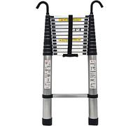 Échelle télescopique robuste en aluminium 2,6 m, 3,8 m, 5 m, 6,2 m, échelle pliable extensible avec crochets pour tentes de toit et utilisation domestique, design portable et peu encombrant