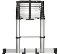 Echelle télescopique TOOLCRAFT TO-7868814 Aluminium/Plastique pliable EN 131 10.1 kg noir,argent