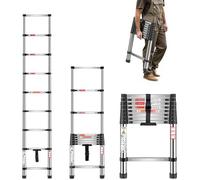 Échelle Télescopique VEVOR 2540 mm Acier Inoxydable Légère et Portable
