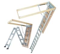 VEVOR Échelle télescopique pour grenier en aluminium – 158,8 kg – 570×1600 – Hauteur 9,5'-12'