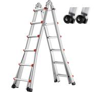 Echelle télescopique VEVOR avec cadre A, 20 pieds d'échelle télescopique compacte en aluminium, échelle de camping-car multifonctionnelle portable et pliable, échelle télescopique pour les tâches ména