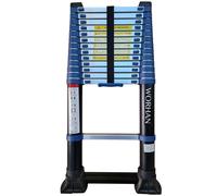 Échelle télescopique WORHAN 4.1m avec STABILISATEURS RÉTRACTABLES Fonction d'espacement intégrée Échelle en aluminium Échelle télescopique en aluminium Échelle multifonctionnelle 1K4.1