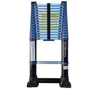 Échelle télescopique WORHAN 4.4m avec STABILISATEURS RÉTRACTABLES Fonction d'espacement intégrée Échelle en aluminium Échelle télescopique en aluminium Échelle multifonctionnelle 1K4.4