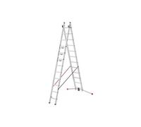 Echelle transformable 2 plans 2x12 échelons 5,6m/6,6m en Aluminium Hailo S 110 Pro G