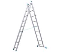 Déstockage - Tubesca - Echelle transformable 2 plans 9+9 échelons Haut. d'accès max 5,13m - STARLINE S+