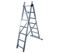 Echelle Transformable 2 Plans 2x7 échelons 3,1m/4m en Aluminium Hailo HobbyStep