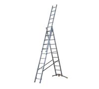 Echelle transformable 3 plans 3x11 échelons 6,9m/7,6m en aluminium Hailo HobbyLot