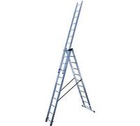 Echelle transformable 3 plans 3x11 échelons 7m/7,8m en aluminium HobbyStep