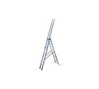 Echelle transformable 3 plans 3x11 échelons 7m/7,8m en aluminium Hailo HobbyStep G