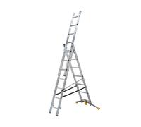 Echelle transformable 3 plans 3x7 échelons 5m en aluminium Hailo HobbyLot