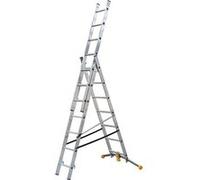 Echelle transformable 3 plans 3x7 échelons 5m en aluminium Hailo HobbyLot