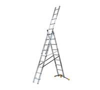 Echelle transformable 3 plans 3x9 échelons 5,5m/6,3m en aluminium Hailo HobbyLot