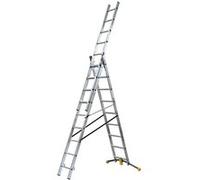 Echelle transformable 3 plans 3x9 échelons 5,5m/6,3m en aluminium Hailo HobbyLot