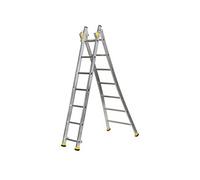 Echelle transformable à base évasée 2 plans 2x6 barreaux hauteur d'accès maxi 1m85 T2 Cent G