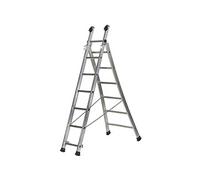 Echelle transformable à base évasée 2 plans 8+9 barreaux hauteur d'accès maxi 5m35 PRT2 Ce G