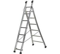 Echelle transformable à base évasée 2 plans 8+9 barreaux hauteur d'accès maxi 5m35 PRT2 Ce G
