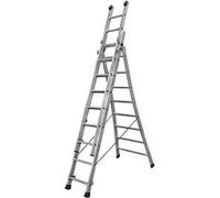 Echelle transformable à base évasée 3 plans 11+2x12 barreaux hauteur d'accès maxi 8m70 PRT G