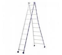 Échelle transformable aluminium - 2 plans - 2 x 7 marches - Platinium TUBESCA