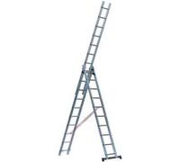 Echelle transformable en Aluminium semi-prof 3 x 10 Haut travail 7.48 m TR3 Escalux G