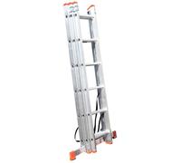 Echelle transformable - MON MOBILIER DESIGN - 3 plans - Aluminium léger - 6 marches - Charge 150 kg
