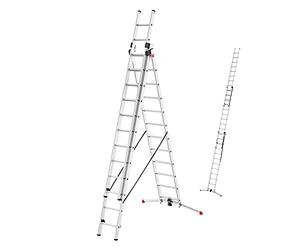 Echelle Transformable Pro 3 Plans 3x12 échelons 8,3m/9m en Aluminium Hailo ProfiLot