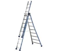 Echelle transformable - Tubesca - Platinium - 3 plans - Aluminium - Charge max 150 kg