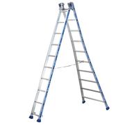 Échelle transformable - Tubesca - PLATINIUM - Aluminium - 12+12 échelons - Charge max 150 kg