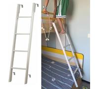 Échelle Universelle De Lit Superposé pour Chambre Et Loft, Escabeau Domestique Léger D’Une Capacité De Charge De 220 LB, échelle Superposée Suspendue pour VR Et Camping-Car, White, 140cm