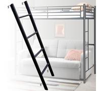 Échelle universelle double sur lit superposé - Échelle de rechange en métal à 4/5 marches - Design multifonction à crochet pour camping-car, dortoir, camping-car, loft - 140 cm